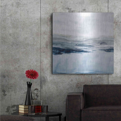 Luxe Metal Art 'Faded Horizon I' by Grace Popp Metal Wall Art,36x36