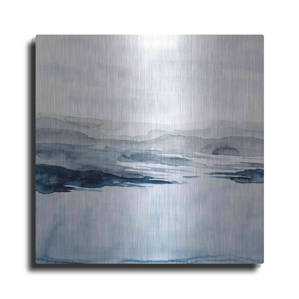 Luxe Metal Art 'Faded Horizon I' by Grace Popp Metal Wall Art