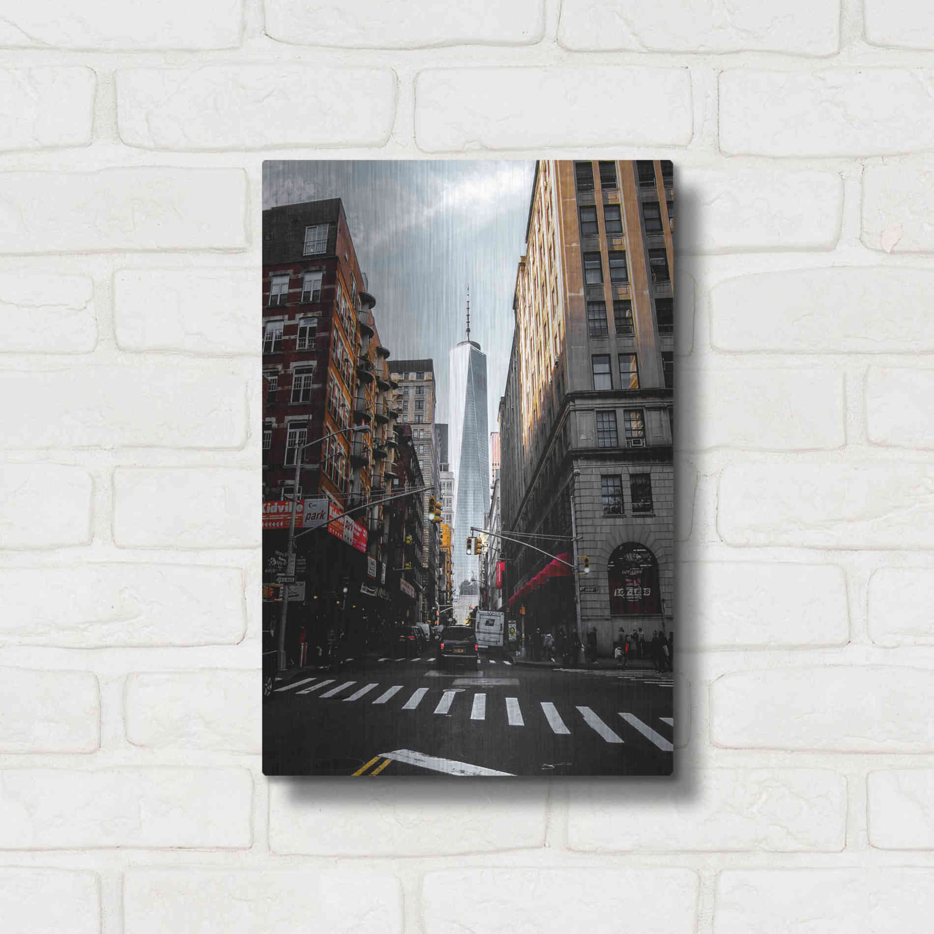 Luxe Metal Art 'Lower Manhattan' by Nicklas Gustafsson, Metal Wall Art,12x16