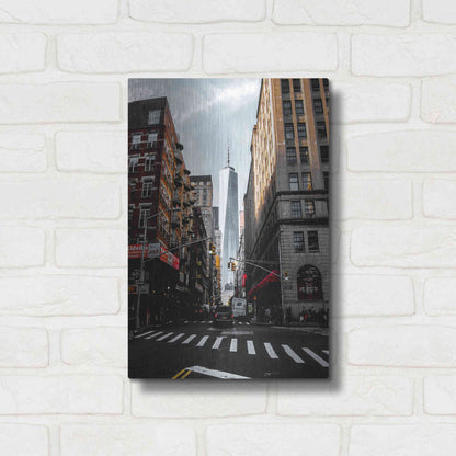 Luxe Metal Art 'Lower Manhattan' by Nicklas Gustafsson, Metal Wall Art,12x16