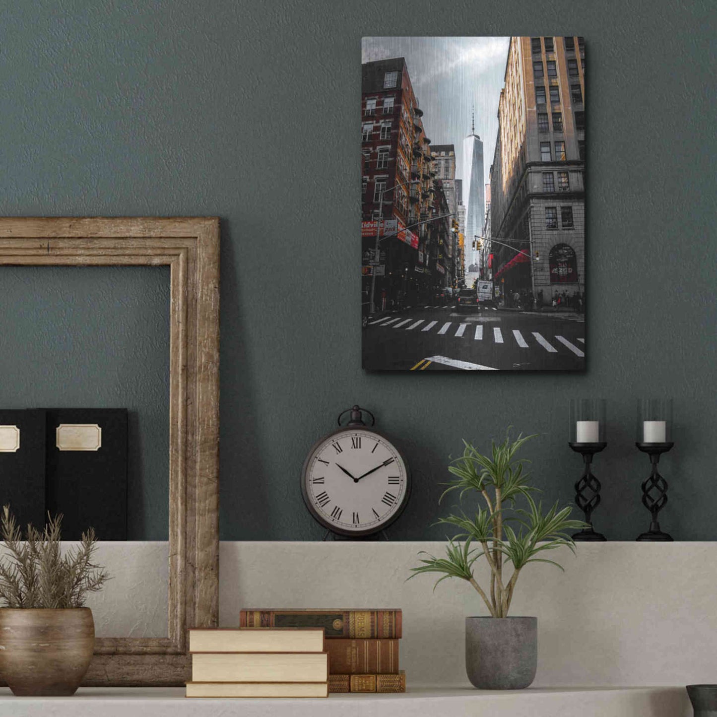 Luxe Metal Art 'Lower Manhattan' by Nicklas Gustafsson, Metal Wall Art,12x16