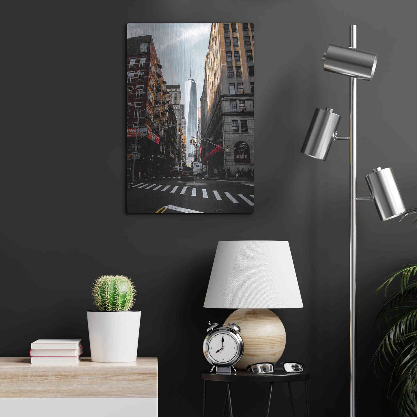 Luxe Metal Art 'Lower Manhattan' by Nicklas Gustafsson, Metal Wall Art,16x24