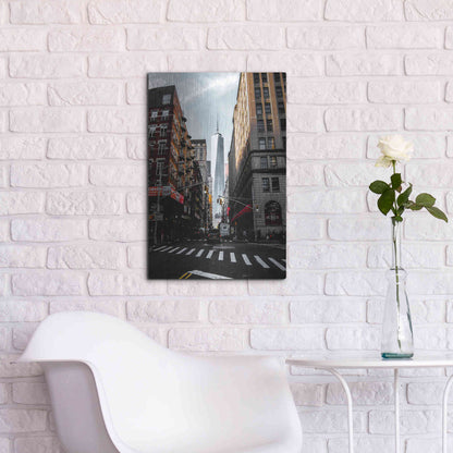 Luxe Metal Art 'Lower Manhattan' by Nicklas Gustafsson, Metal Wall Art,16x24