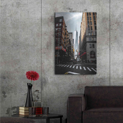 Luxe Metal Art 'Lower Manhattan' by Nicklas Gustafsson, Metal Wall Art,24x36