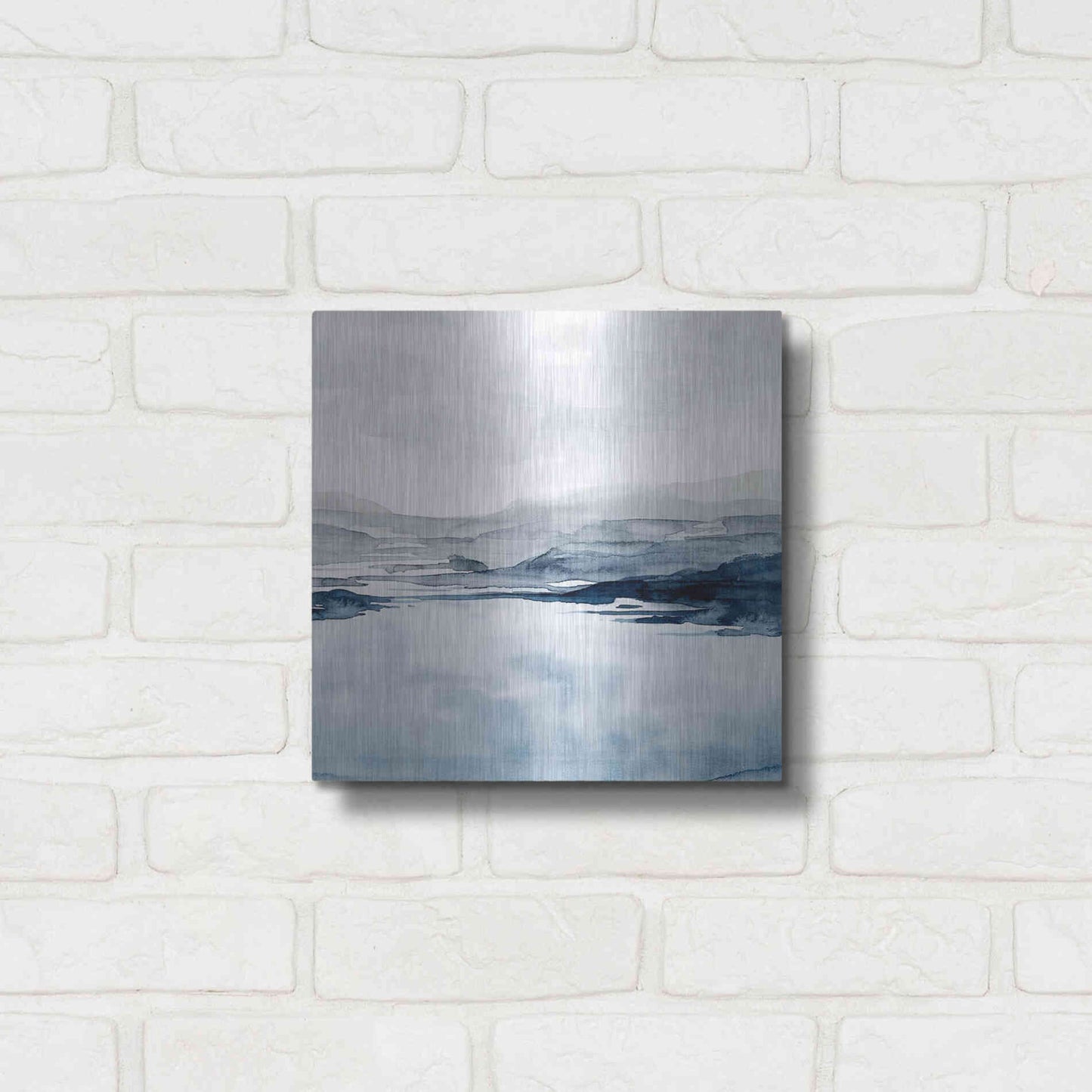 Luxe Metal Art 'Faded Horizon II' by Grace Popp Metal Wall Art,12x12