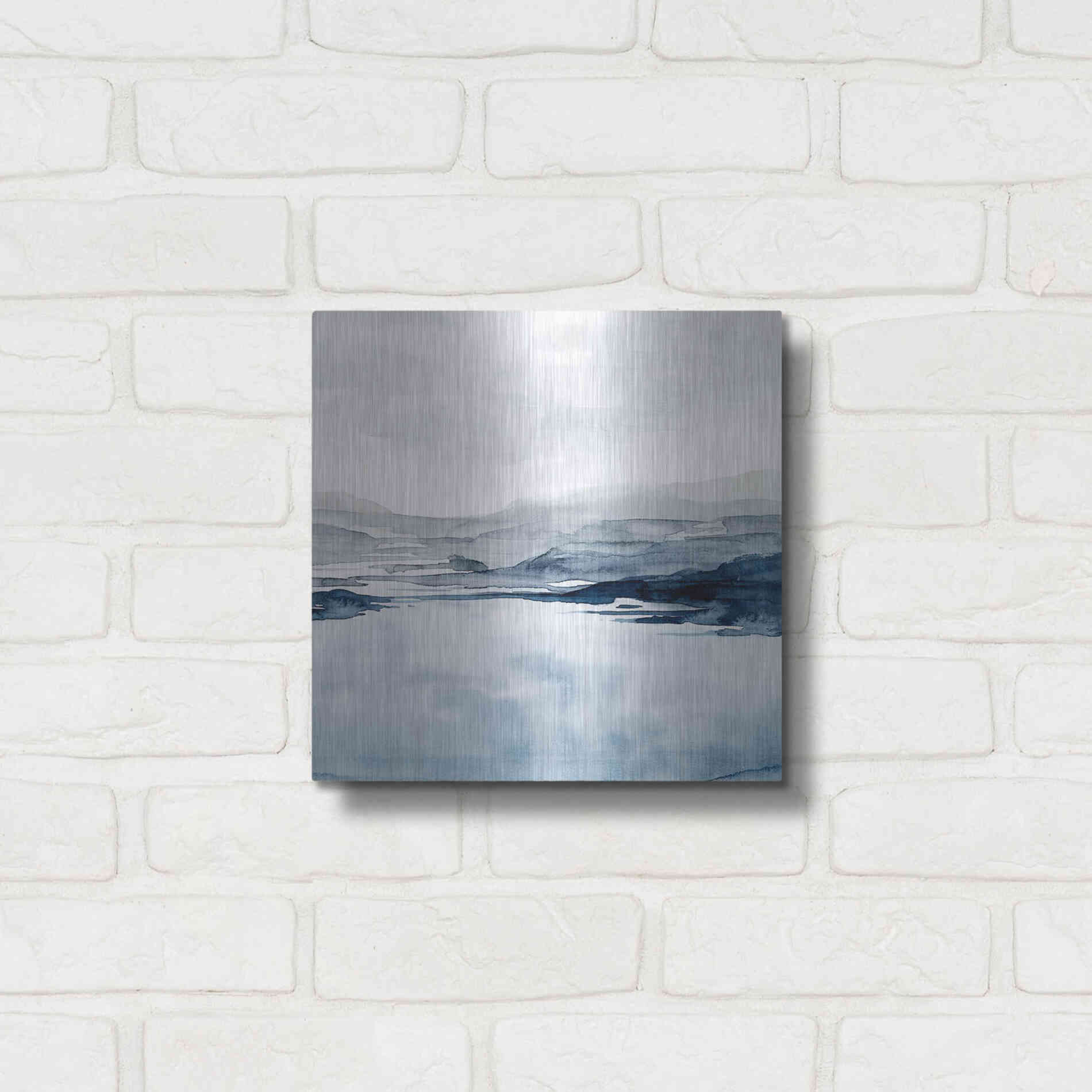 Luxe Metal Art 'Faded Horizon II' by Grace Popp Metal Wall Art,12x12