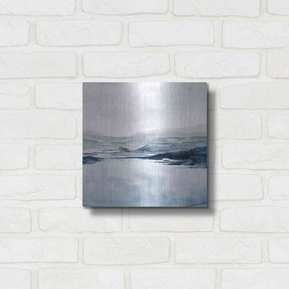 Luxe Metal Art 'Faded Horizon II' by Grace Popp Metal Wall Art,12x12