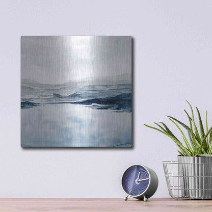 Luxe Metal Art 'Faded Horizon II' by Grace Popp Metal Wall Art,12x12