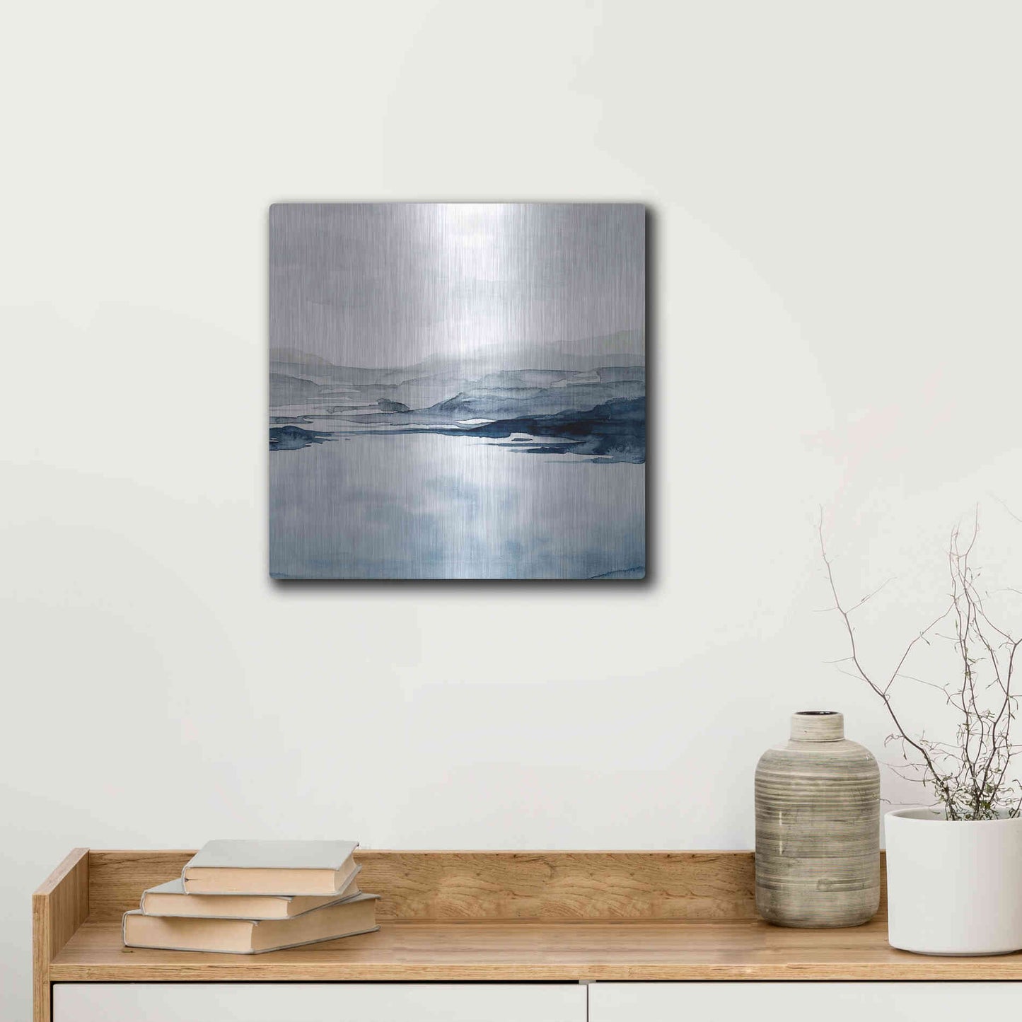Luxe Metal Art 'Faded Horizon II' by Grace Popp Metal Wall Art,12x12