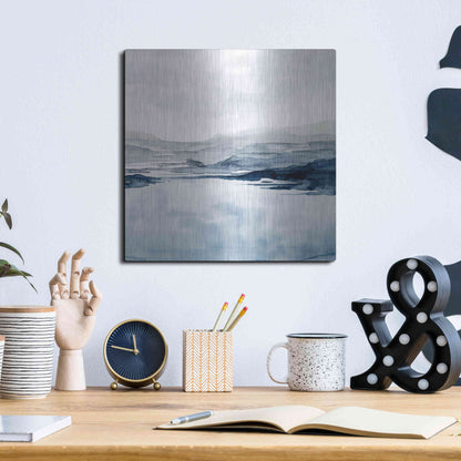 Luxe Metal Art 'Faded Horizon II' by Grace Popp Metal Wall Art,12x12