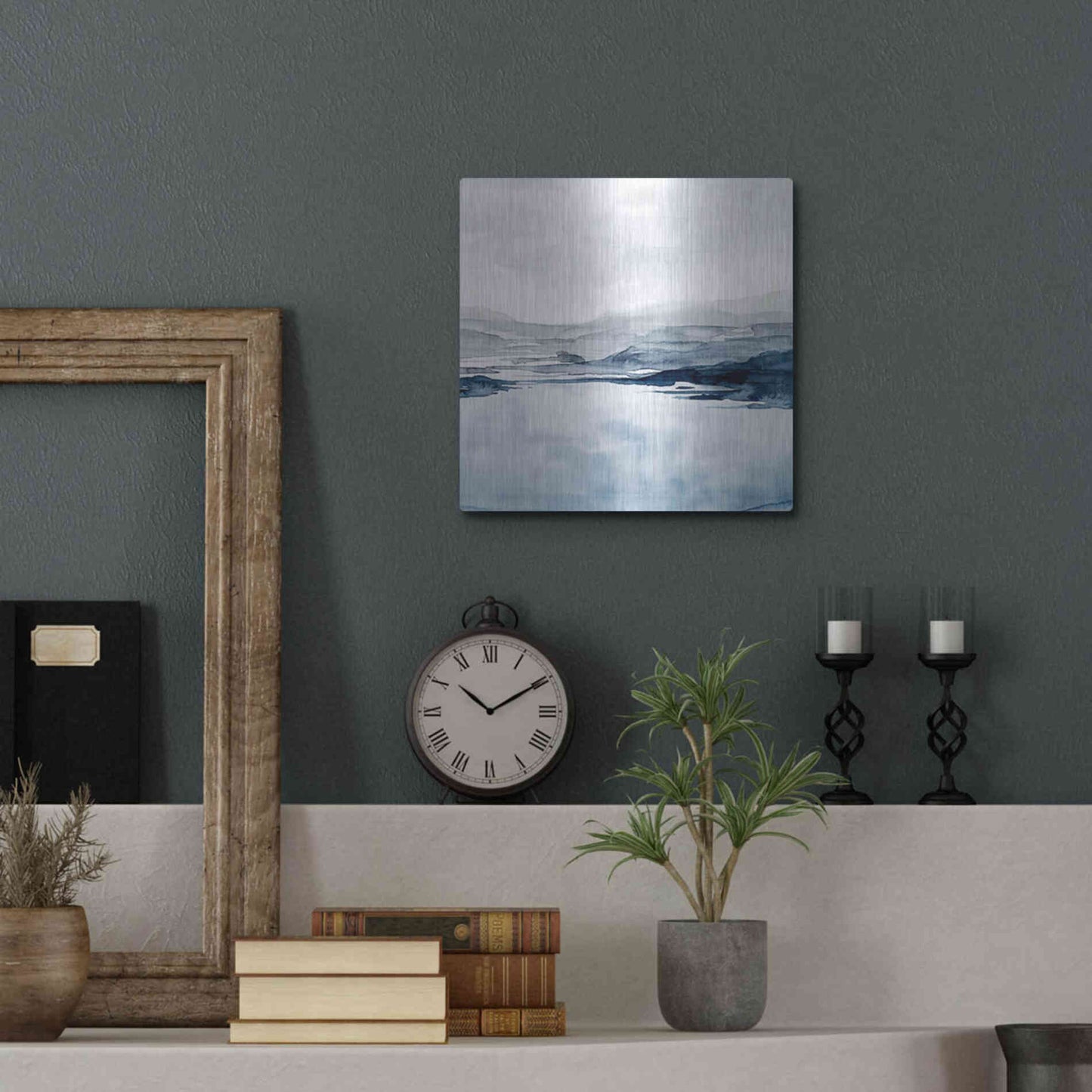 Luxe Metal Art 'Faded Horizon II' by Grace Popp Metal Wall Art,12x12