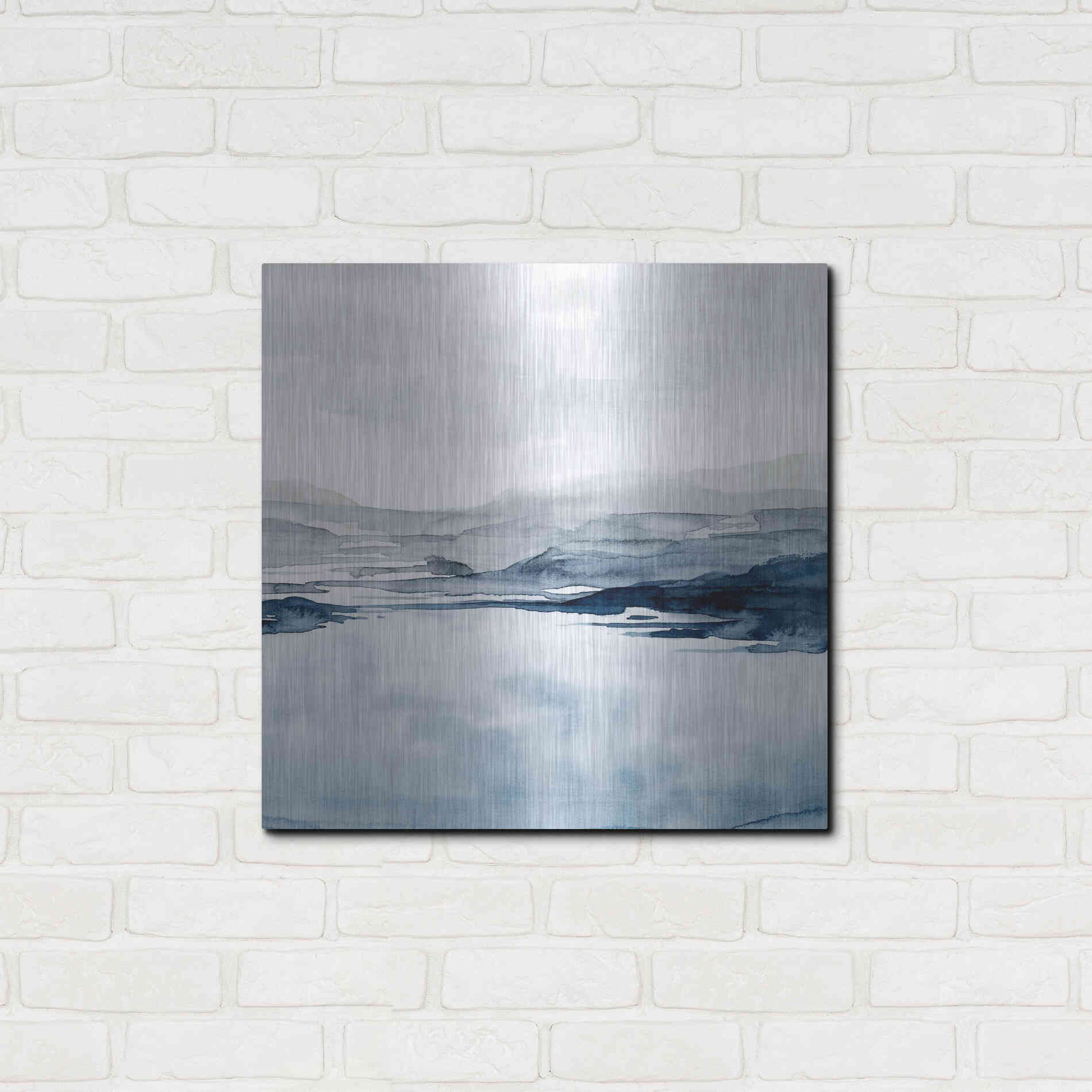 Luxe Metal Art 'Faded Horizon II' by Grace Popp Metal Wall Art,24x24