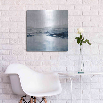 Luxe Metal Art 'Faded Horizon II' by Grace Popp Metal Wall Art,24x24