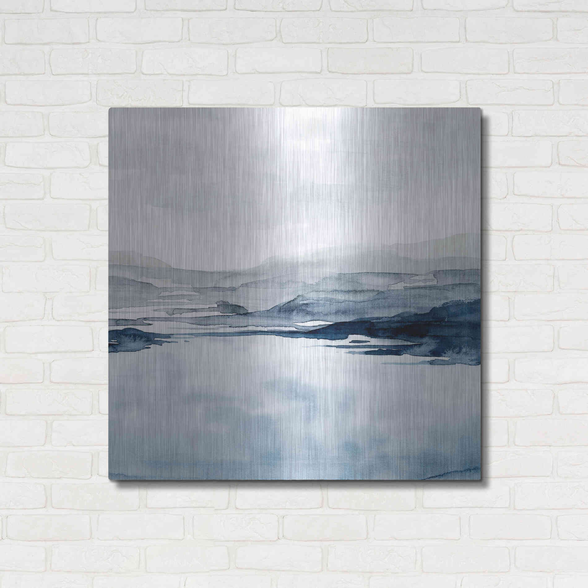 Luxe Metal Art 'Faded Horizon II' by Grace Popp Metal Wall Art,36x36