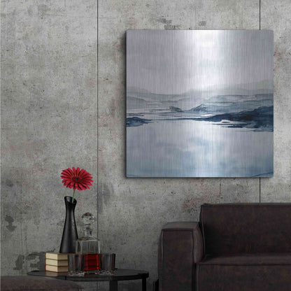 Luxe Metal Art 'Faded Horizon II' by Grace Popp Metal Wall Art,36x36
