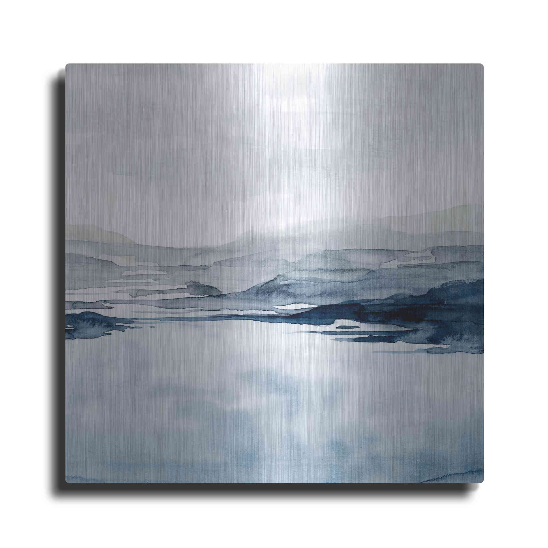 Luxe Metal Art 'Faded Horizon II' by Grace Popp Metal Wall Art