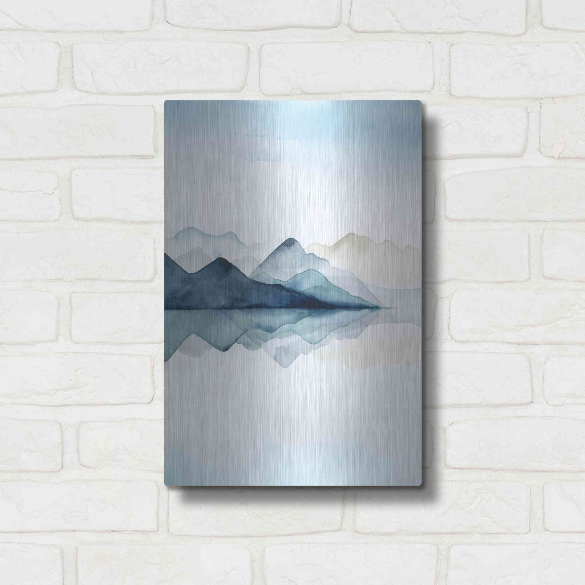 Luxe Metal Art 'Glacial I' by Grace Popp Metal Wall Art,12x16