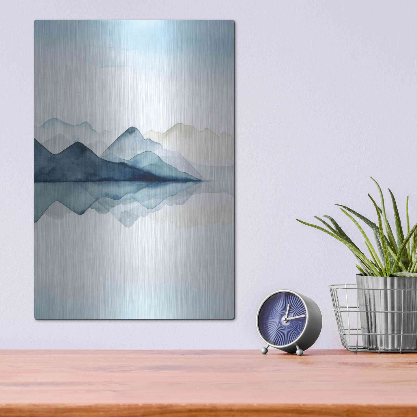 Luxe Metal Art 'Glacial I' by Grace Popp Metal Wall Art,12x16