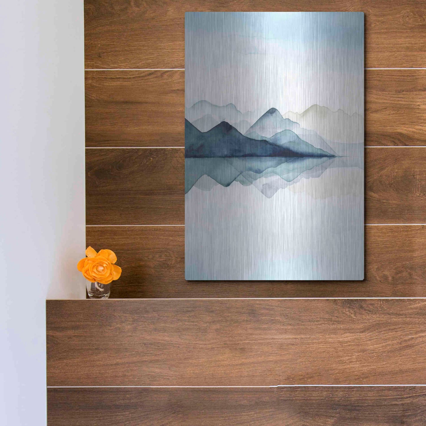 Luxe Metal Art 'Glacial I' by Grace Popp Metal Wall Art,12x16