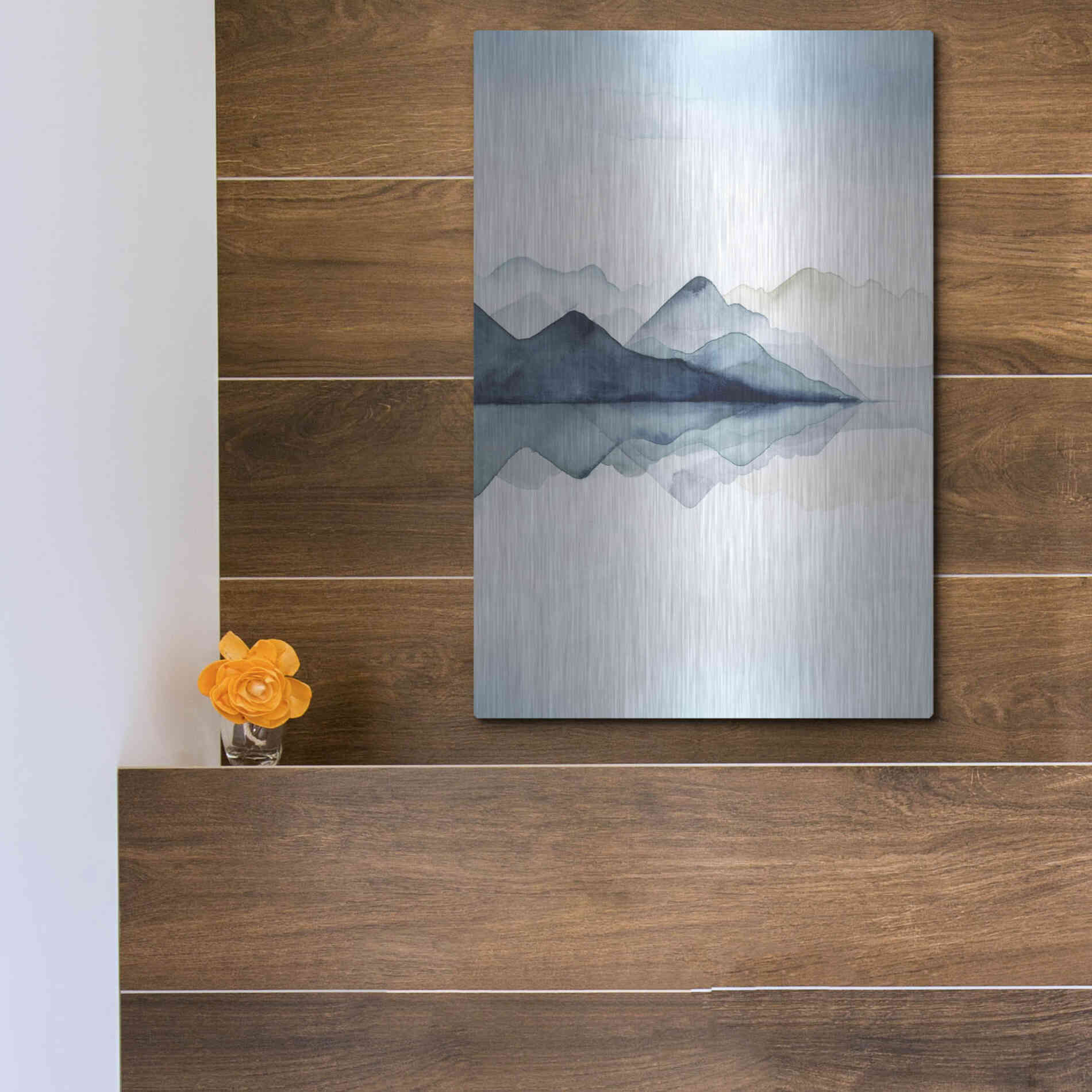 Luxe Metal Art 'Glacial I' by Grace Popp Metal Wall Art,12x16