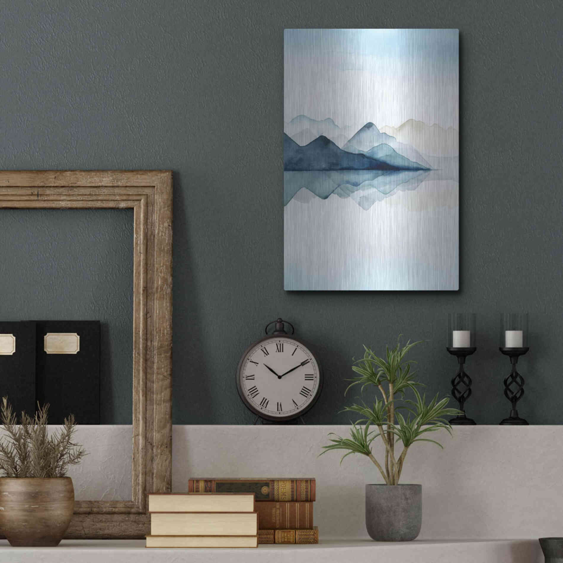 Luxe Metal Art 'Glacial I' by Grace Popp Metal Wall Art,12x16