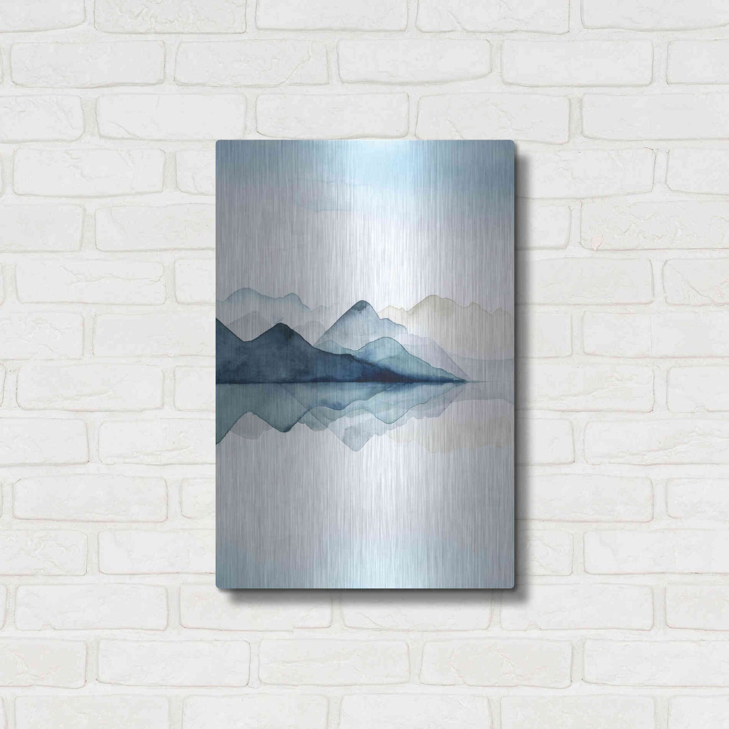 Luxe Metal Art 'Glacial I' by Grace Popp Metal Wall Art,16x24