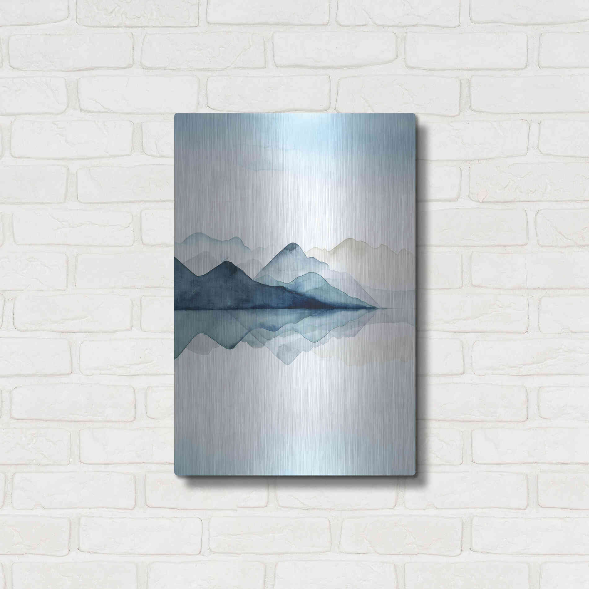 Luxe Metal Art 'Glacial I' by Grace Popp Metal Wall Art,16x24