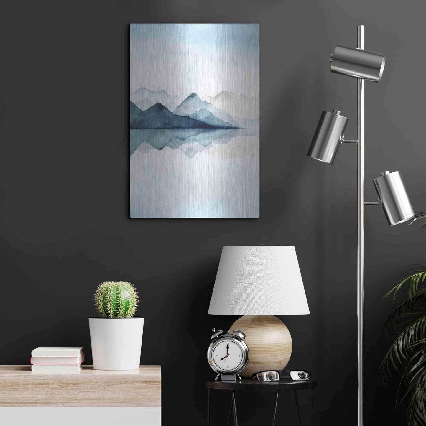 Luxe Metal Art 'Glacial I' by Grace Popp Metal Wall Art,16x24