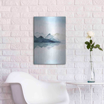 Luxe Metal Art 'Glacial I' by Grace Popp Metal Wall Art,16x24