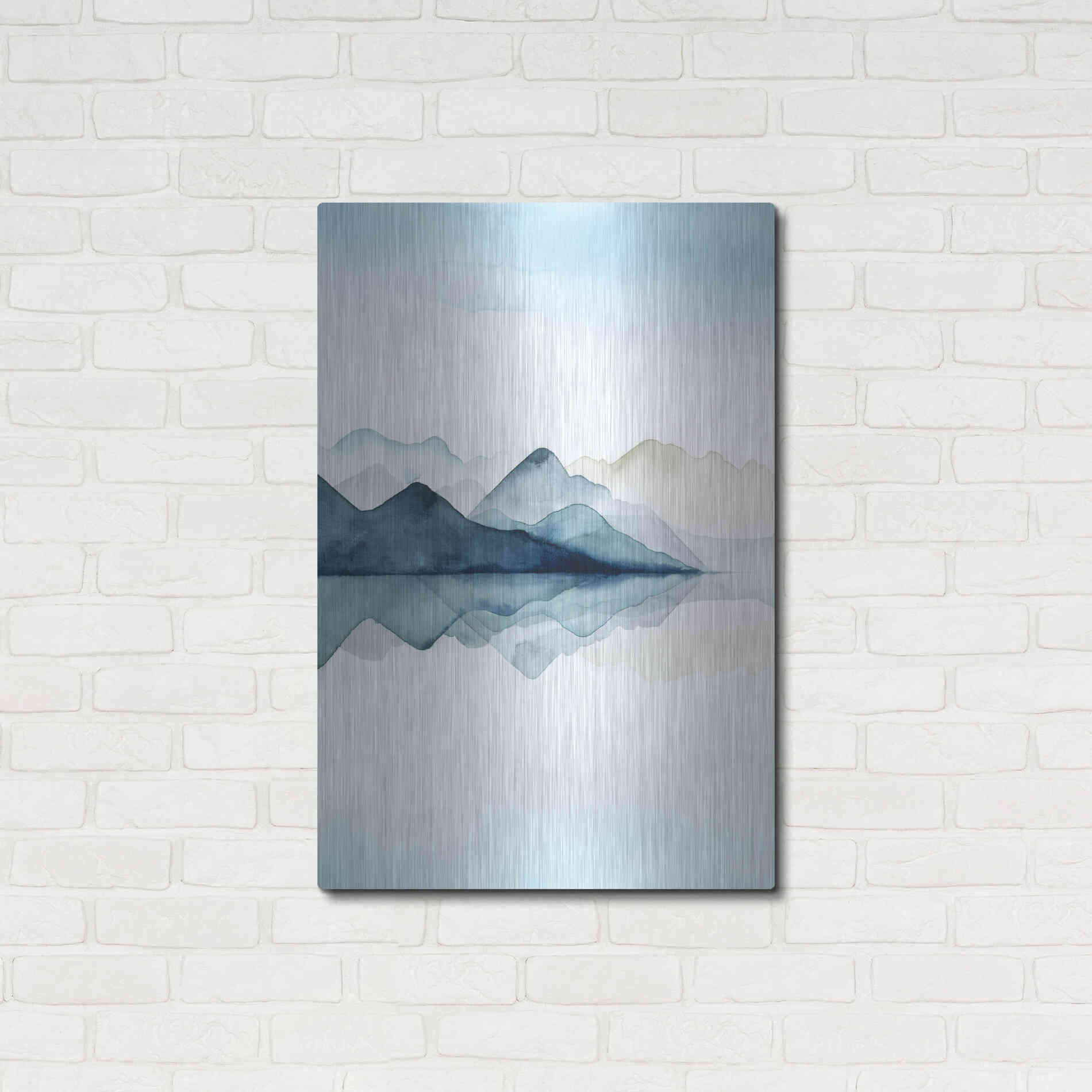 Luxe Metal Art 'Glacial I' by Grace Popp Metal Wall Art,24x36