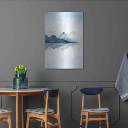 Luxe Metal Art 'Glacial I' by Grace Popp Metal Wall Art,24x36
