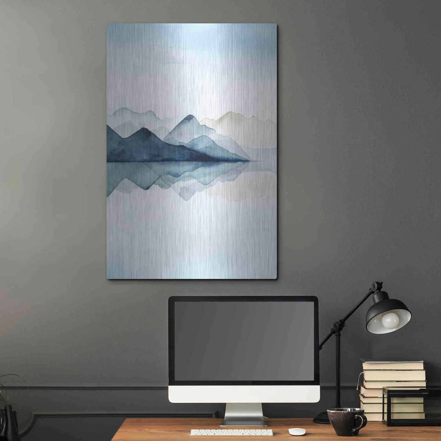 Luxe Metal Art 'Glacial I' by Grace Popp Metal Wall Art,24x36