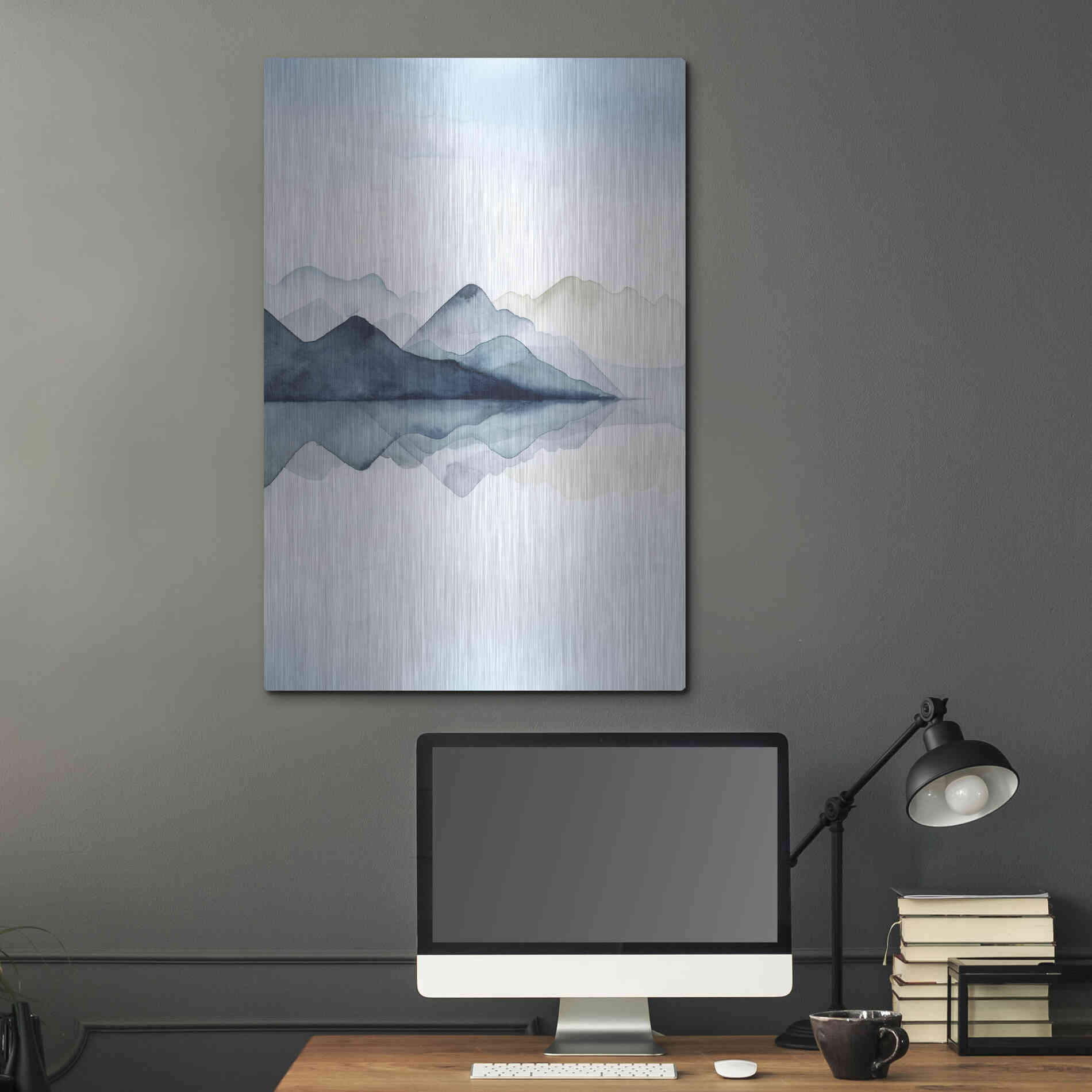 Luxe Metal Art 'Glacial I' by Grace Popp Metal Wall Art,24x36