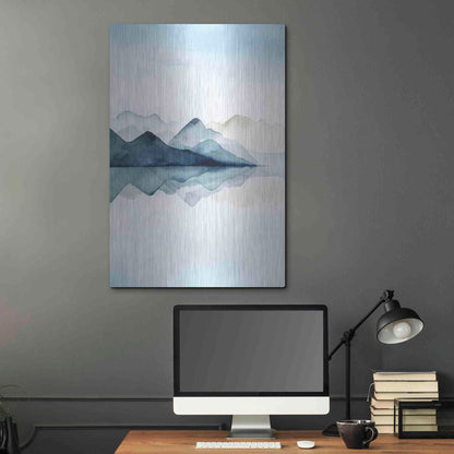 Luxe Metal Art 'Glacial I' by Grace Popp Metal Wall Art,24x36