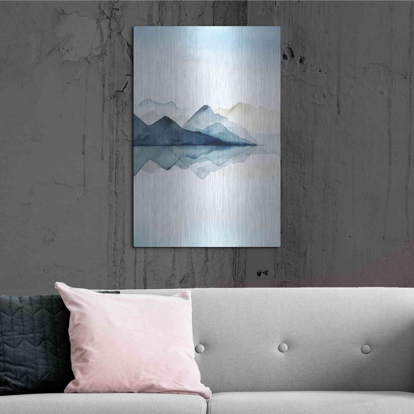 Luxe Metal Art 'Glacial I' by Grace Popp Metal Wall Art,24x36