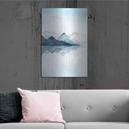 Luxe Metal Art 'Glacial I' by Grace Popp Metal Wall Art,24x36