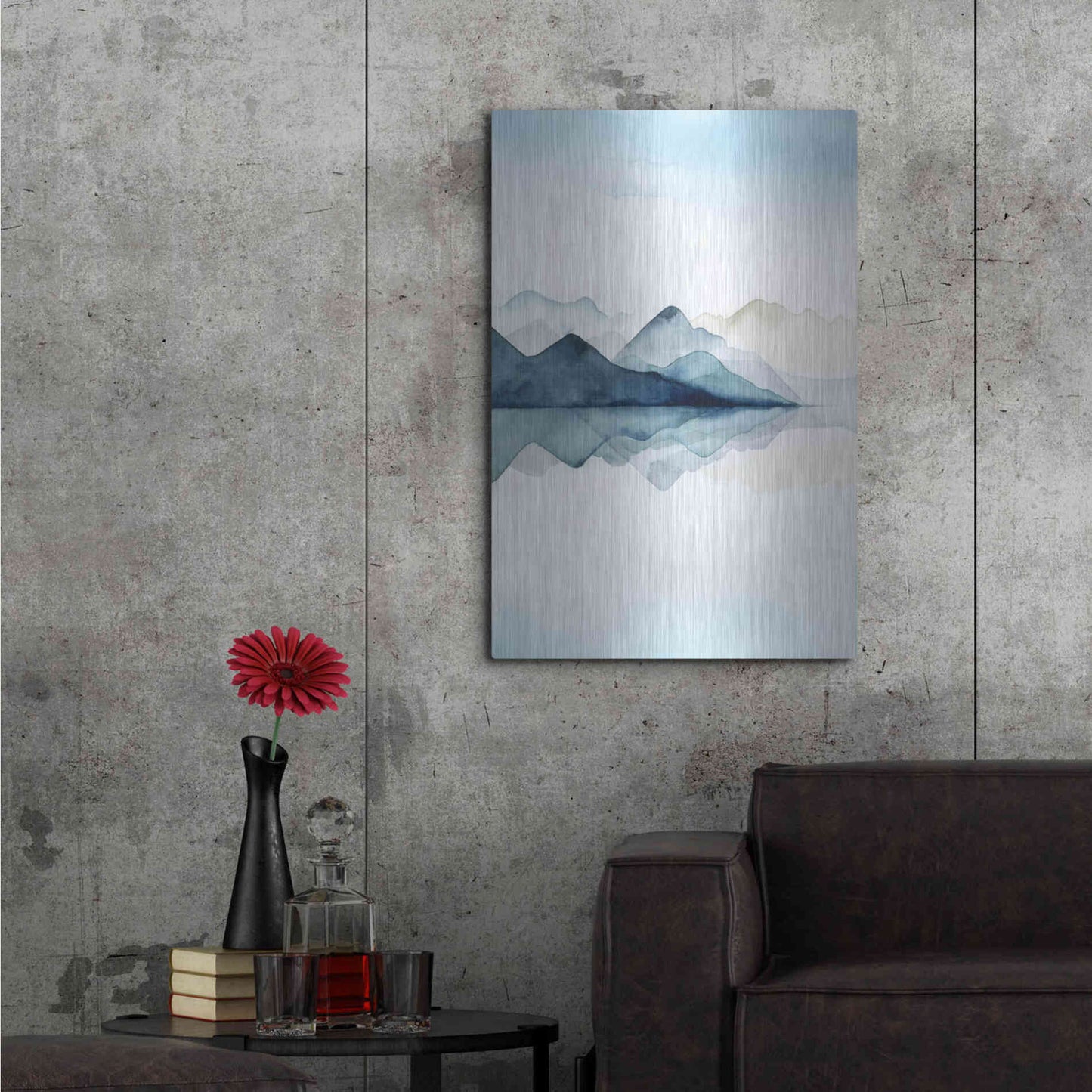 Luxe Metal Art 'Glacial I' by Grace Popp Metal Wall Art,24x36