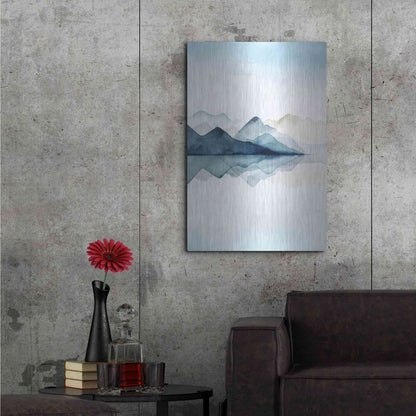 Luxe Metal Art 'Glacial I' by Grace Popp Metal Wall Art,24x36