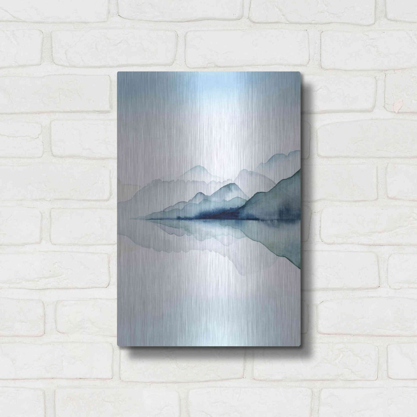 Luxe Metal Art 'Glacial II' by Grace Popp Metal Wall Art,12x16
