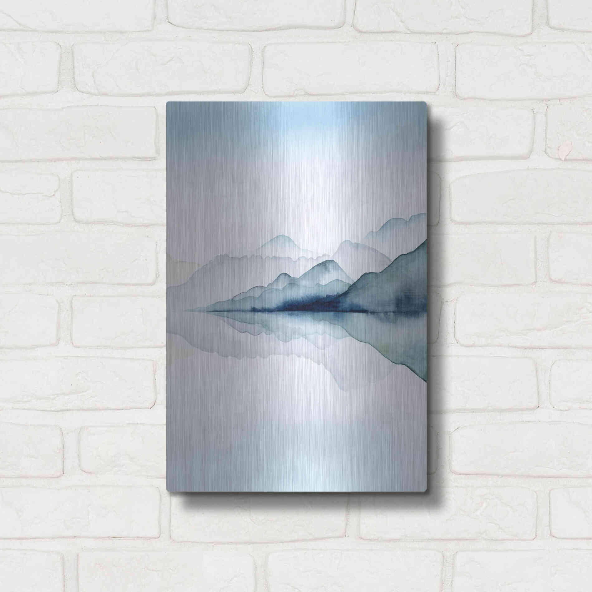 Luxe Metal Art 'Glacial II' by Grace Popp Metal Wall Art,12x16