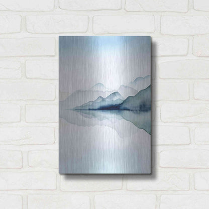 Luxe Metal Art 'Glacial II' by Grace Popp Metal Wall Art,12x16