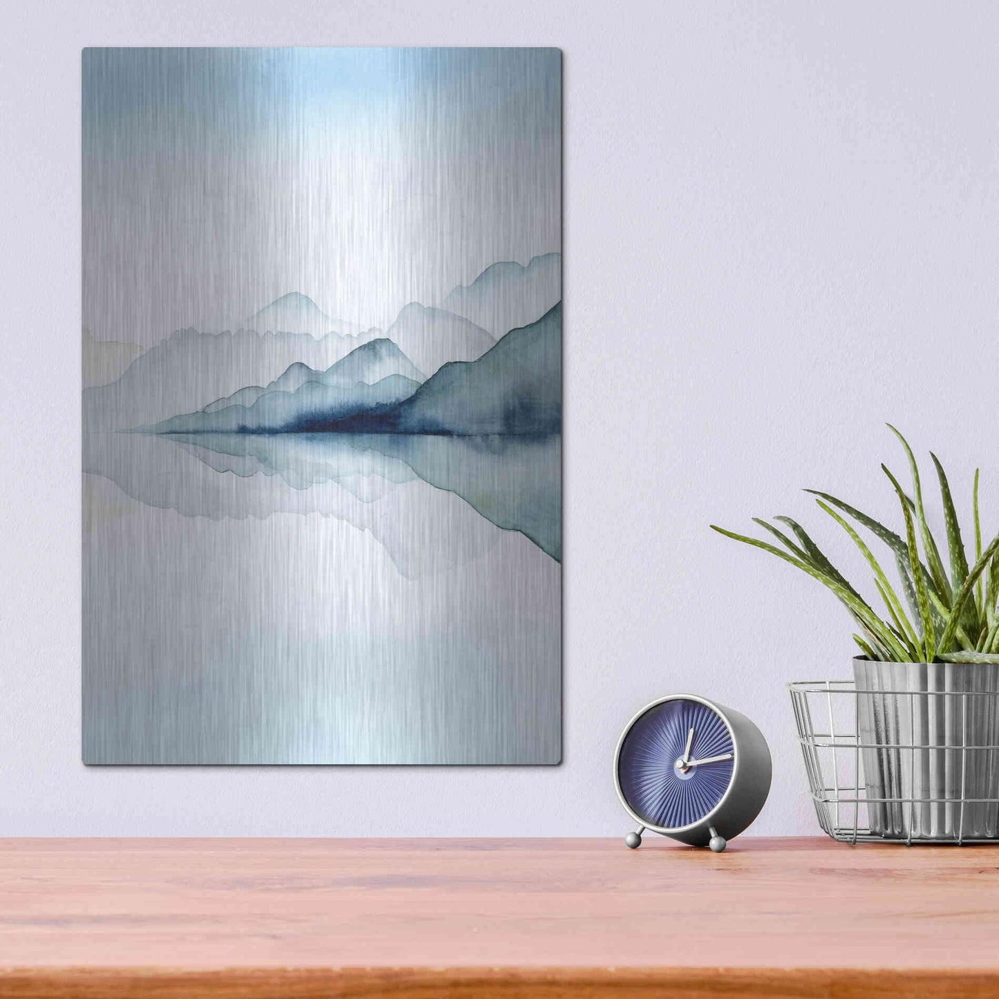 Luxe Metal Art 'Glacial II' by Grace Popp Metal Wall Art,12x16