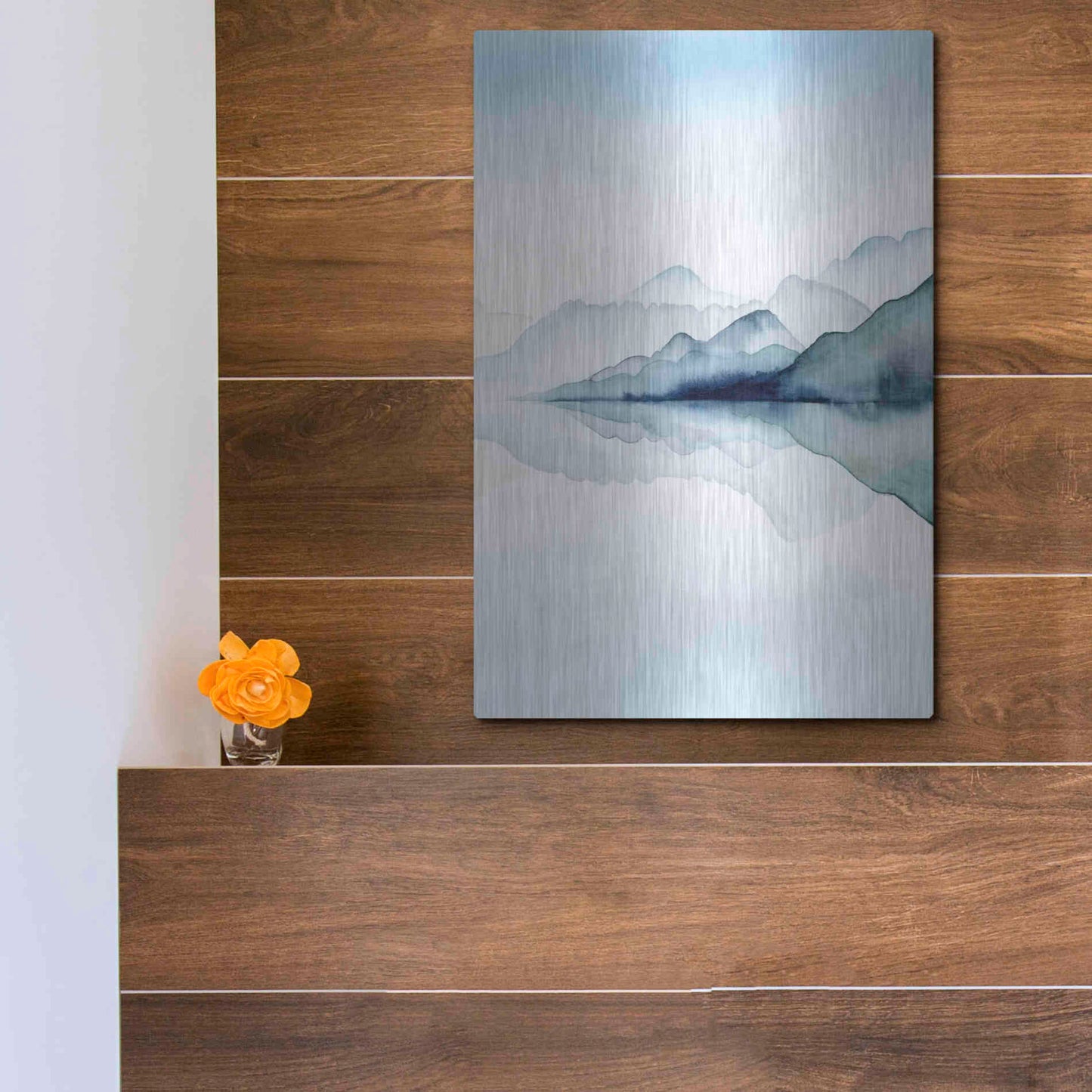 Luxe Metal Art 'Glacial II' by Grace Popp Metal Wall Art,12x16