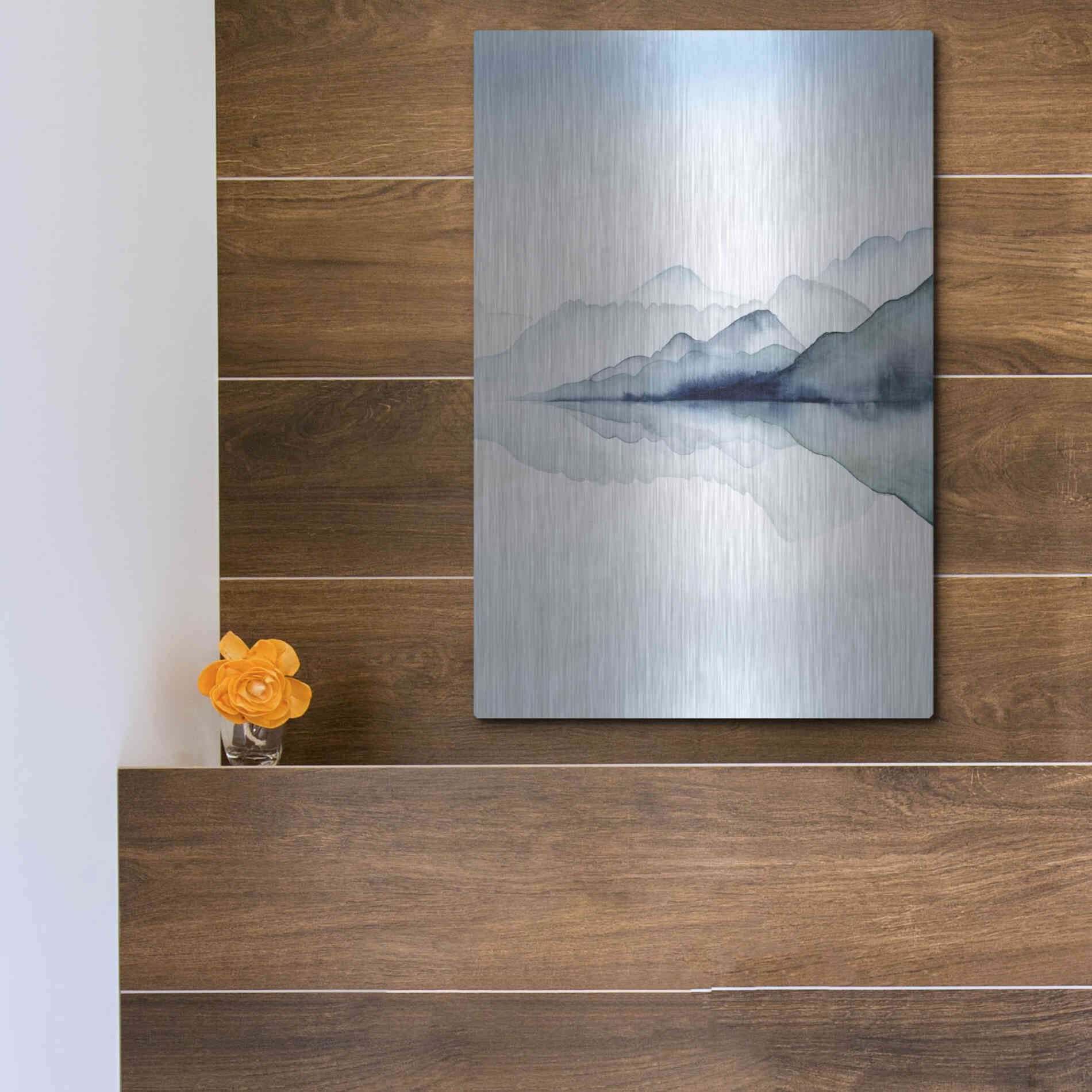 Luxe Metal Art 'Glacial II' by Grace Popp Metal Wall Art,12x16