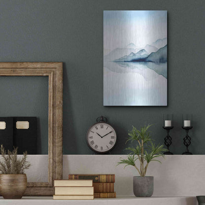 Luxe Metal Art 'Glacial II' by Grace Popp Metal Wall Art,12x16
