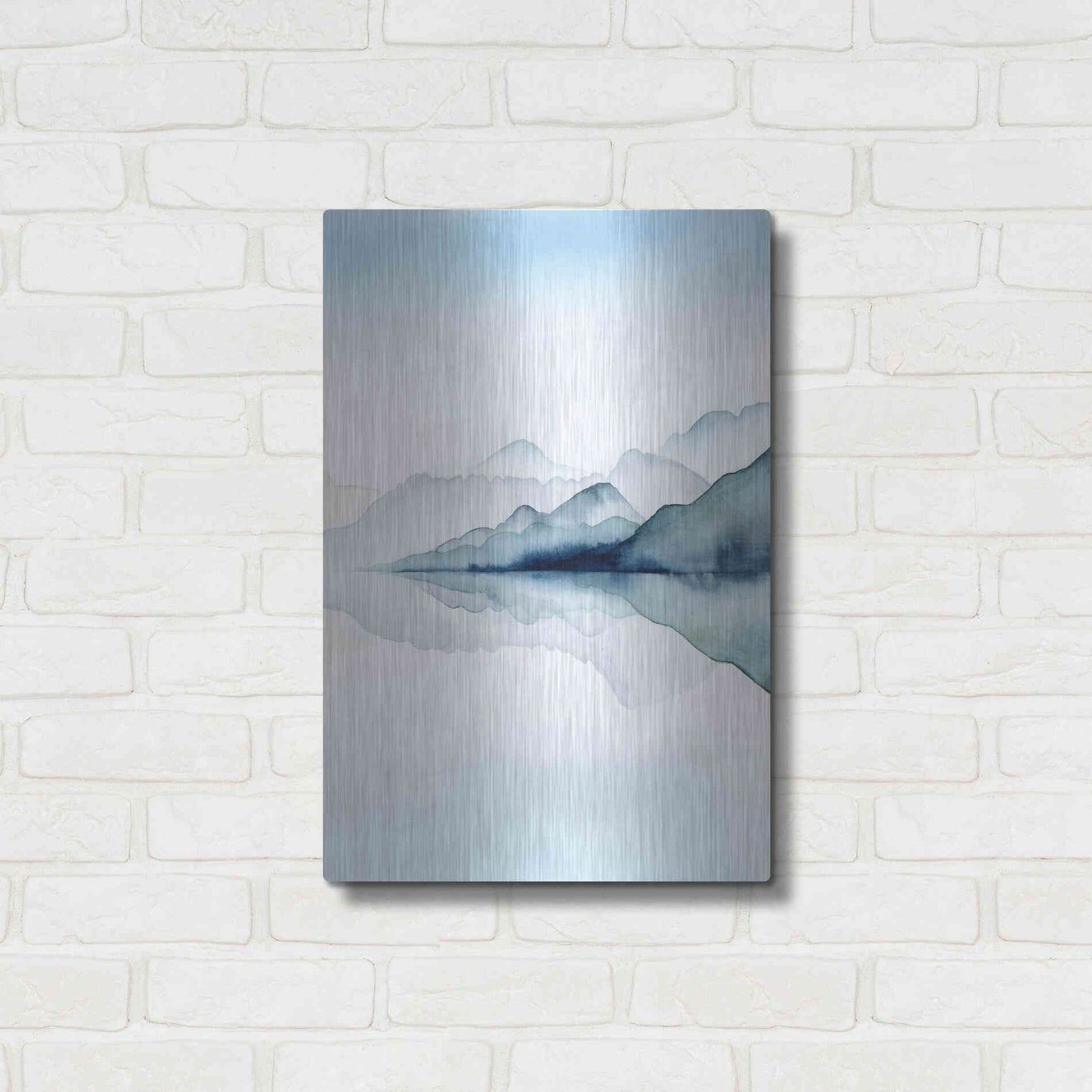 Luxe Metal Art 'Glacial II' by Grace Popp Metal Wall Art,16x24