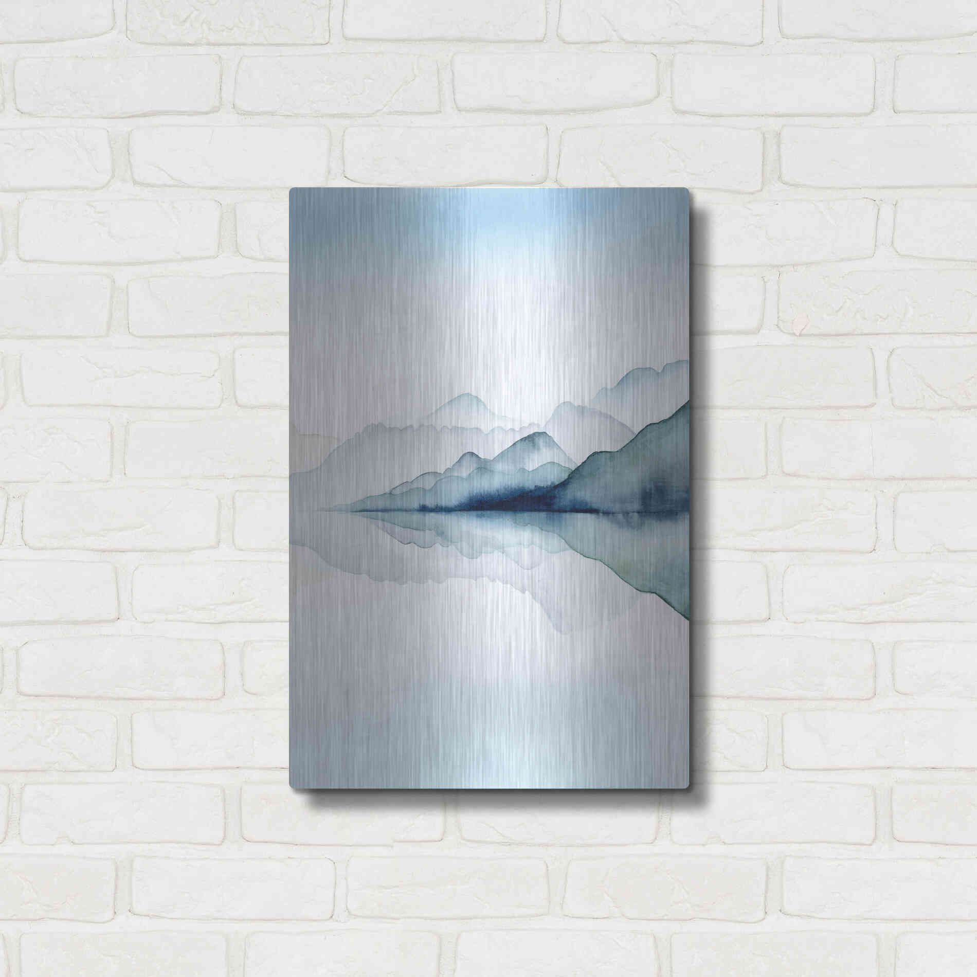Luxe Metal Art 'Glacial II' by Grace Popp Metal Wall Art,16x24