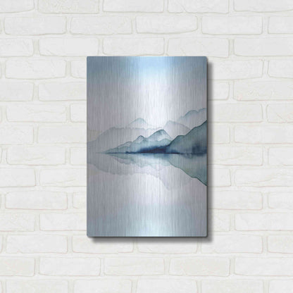 Luxe Metal Art 'Glacial II' by Grace Popp Metal Wall Art,16x24