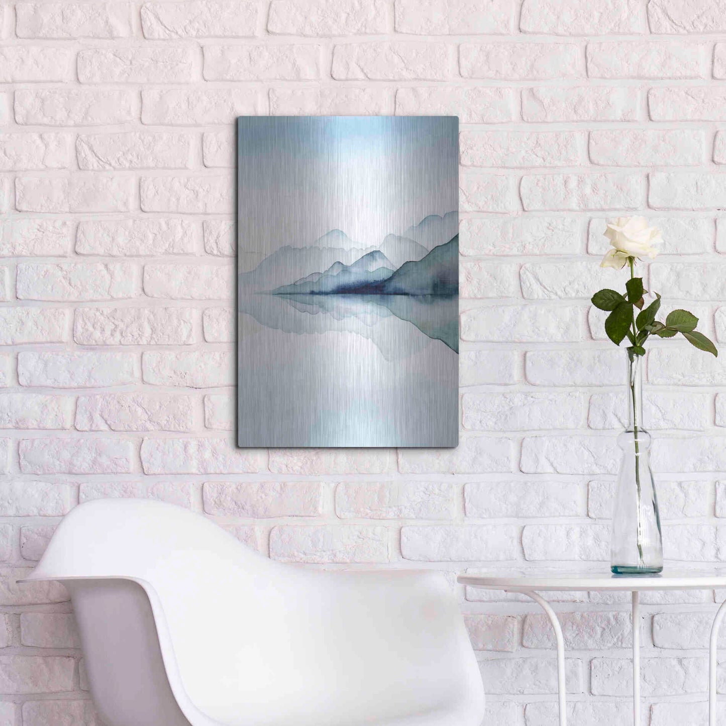 Luxe Metal Art 'Glacial II' by Grace Popp Metal Wall Art,16x24