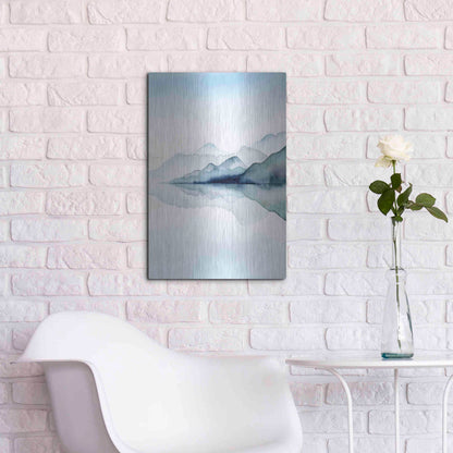 Luxe Metal Art 'Glacial II' by Grace Popp Metal Wall Art,16x24